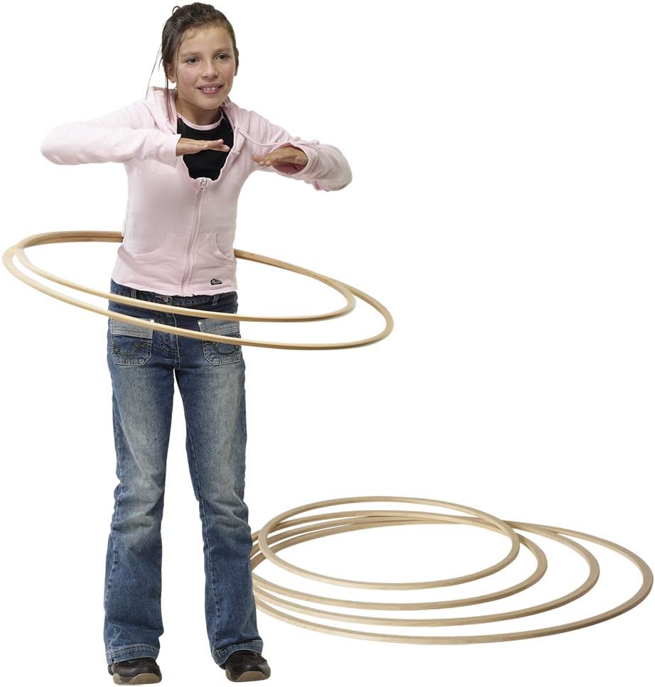 Grevinga® Gymnastikreifen | Fitnessreifen aus Holz Ø 70 cm