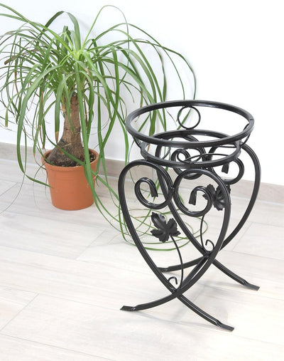 DanDiBo Blumenständer Metall Schwarz 49 cm Blumenhocker KW420 Pflanzensäule Pflanzenständer Blumensä