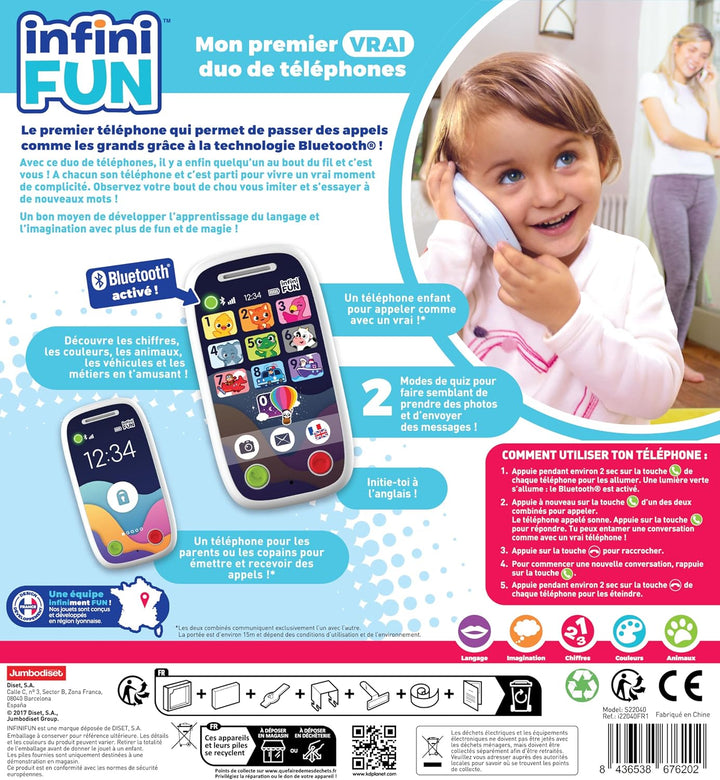 Infini Fun Mein erstes wahres Duo von Telefonen – das erste Telefon, mit dem Sie Anrufe über Bluetoo
