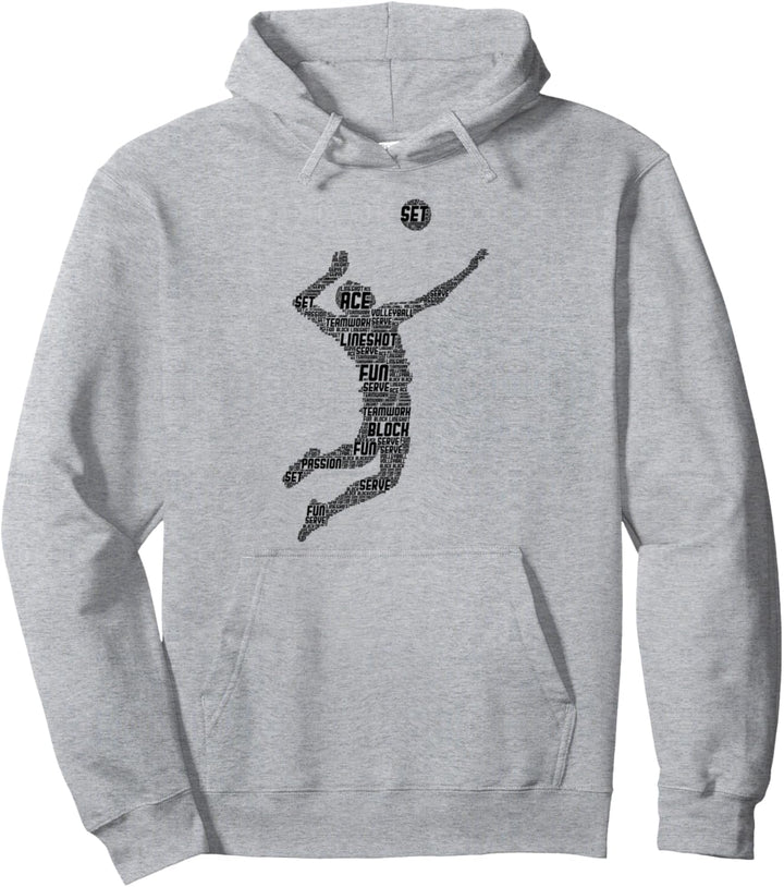 Volleyball Volleyballer Herren Jungen Kinder Pullover Hoodie