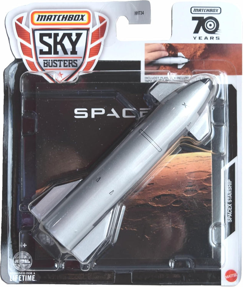 Matchbox Sky Busters Spacex Raumschiff, inklusive Spielmatte