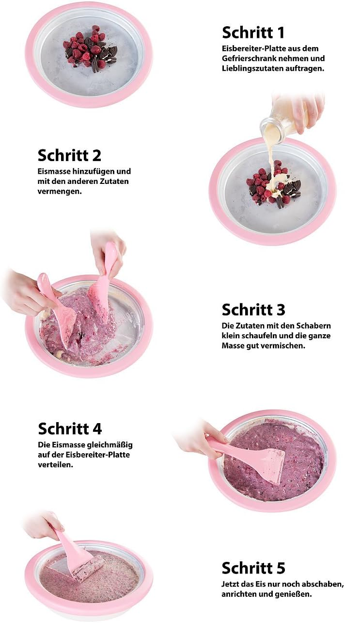 TokioKitchenWare Teppanyaki Eismaschine: 2er-Set Eis-Teppanyaki-Platten zum Zubereiten von Ice Cream