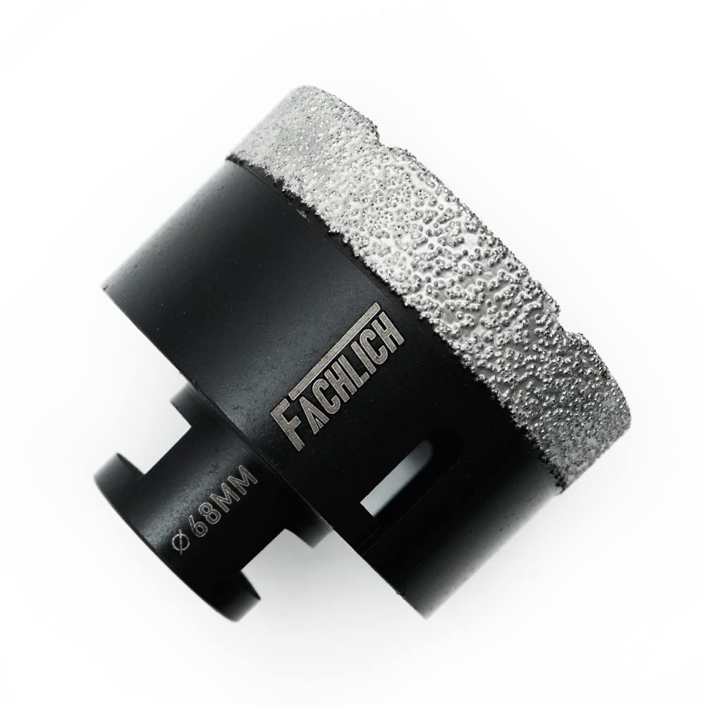 FACHLICH Diamant Fliesenbohrer 68mm M14 Diamant-Bohrkrone Lochsäge für Fliesen Porzellan Fliese Kera