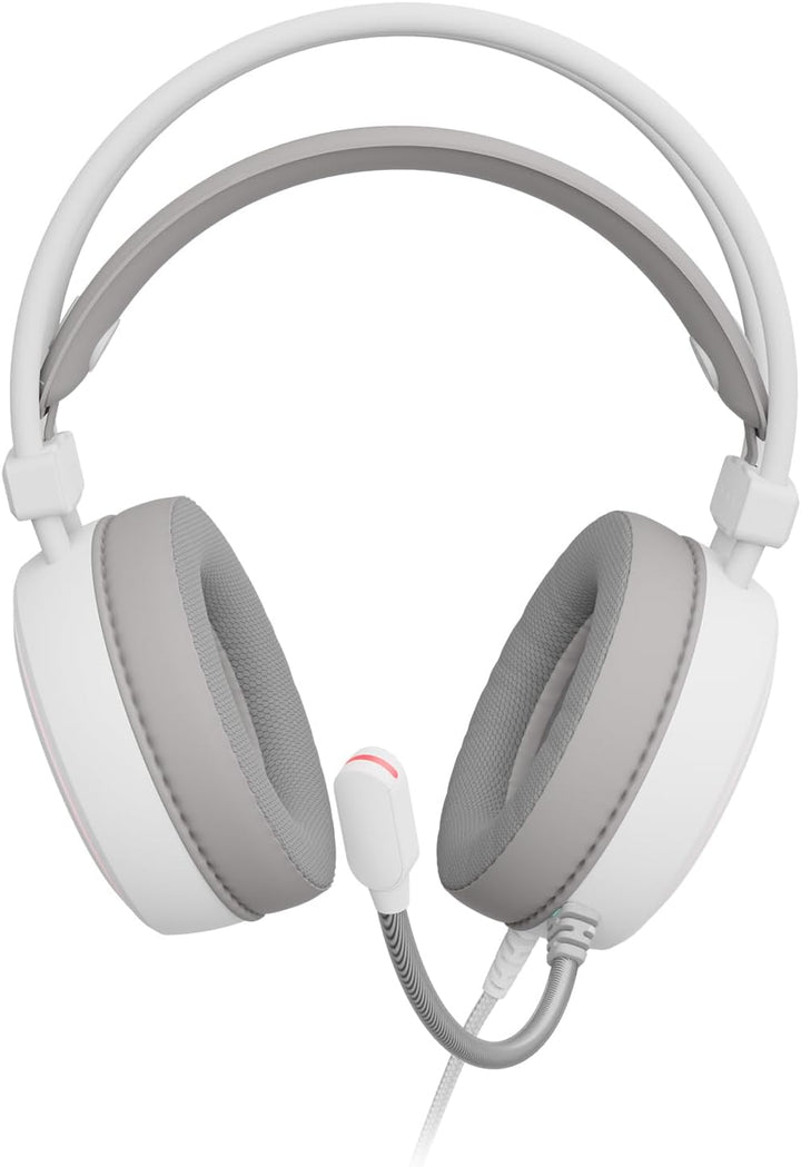 Genesis Neon 613 G2 Gaming Headset mit Mikrofon Weiss, kabelgebundenes Over-Ear PC Headset, Gaming K