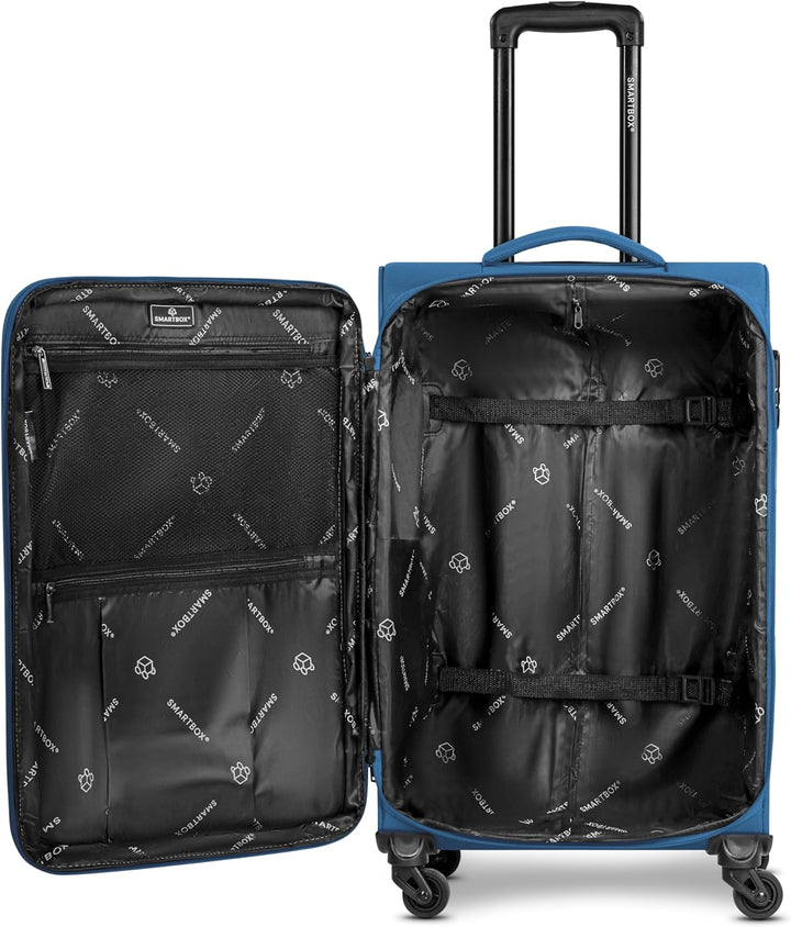 SMARTBOX Weichgepäck Koffer-Set 3-teilig für Damen & Herren | leichte & stabile Reise-Trolleys, hoch