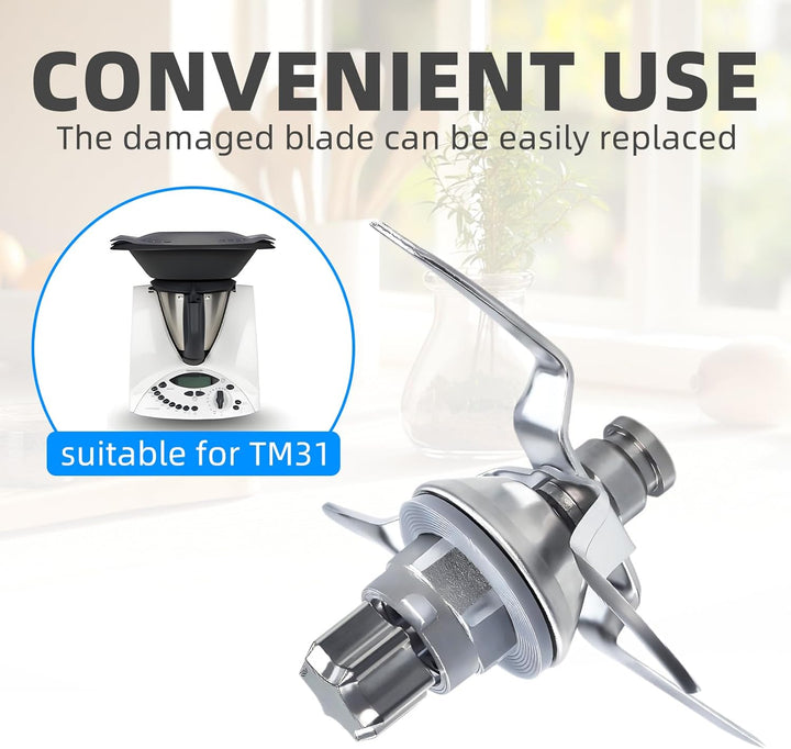 Mixmesser für Thermomix TM31, Messer aus Edelstahl Ersatz kompatibel mit Küchenmaschine, Ersatzmesse