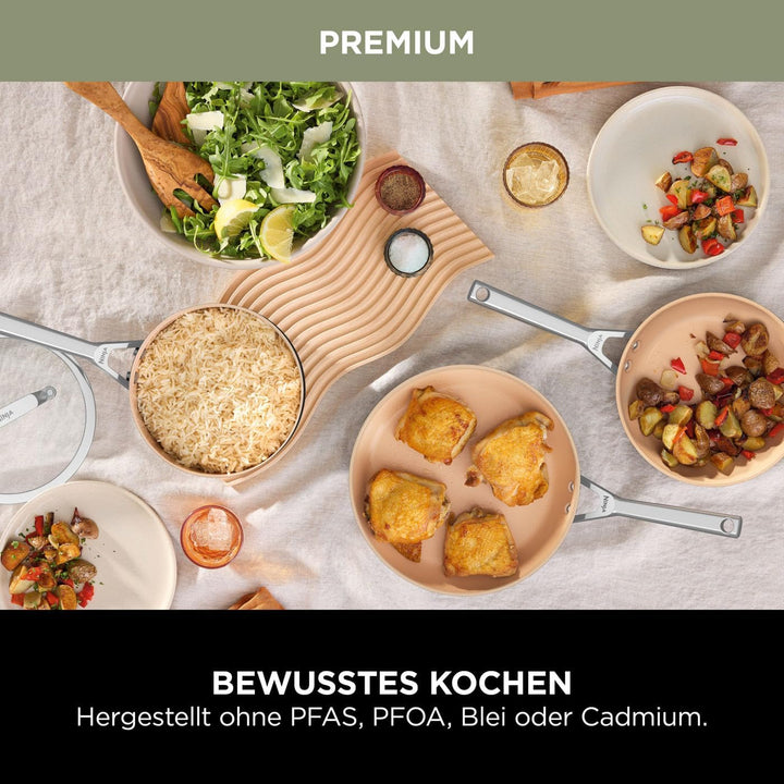 Ninja Extended Life 28cm Keramik-Wok, Wokpfanne antihaftbeschichtet (ohne PFAs, PFOAs, Blei, Cadmium