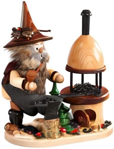 DWU NEU - Räuchermann Waldwichtel Schmied mit Ofen - inkl. Original Crottendorfer Räucherkerzen # 91