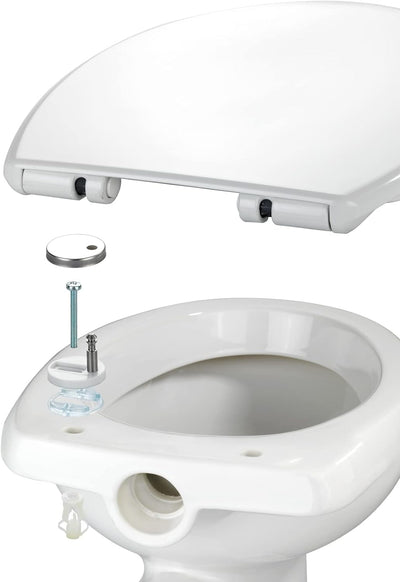 WENKO WC-Sitz Tallone, kratzfester Toilettensitz aus antibakteriellem Duroplast in Weiss mit hygieni