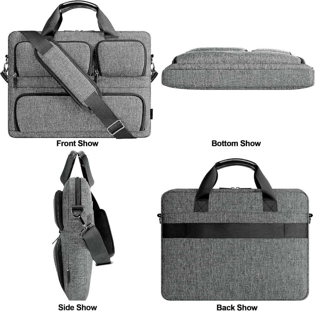 DOMISO 15-15.6 Zoll Laptoptasche Wasserdicht, Business Aktentasche mit Schulterriemen, Tragbare Comp