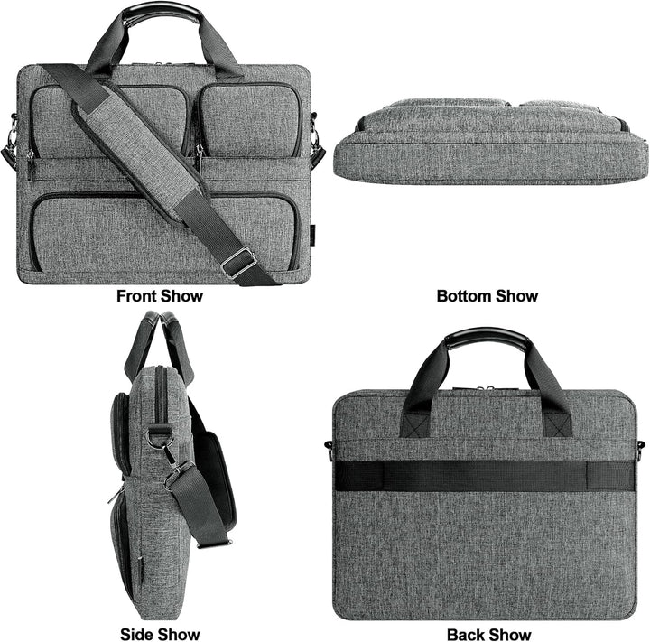 DOMISO 15-15.6 Zoll Laptoptasche Wasserdicht, Business Aktentasche mit Schulterriemen, Tragbare Comp