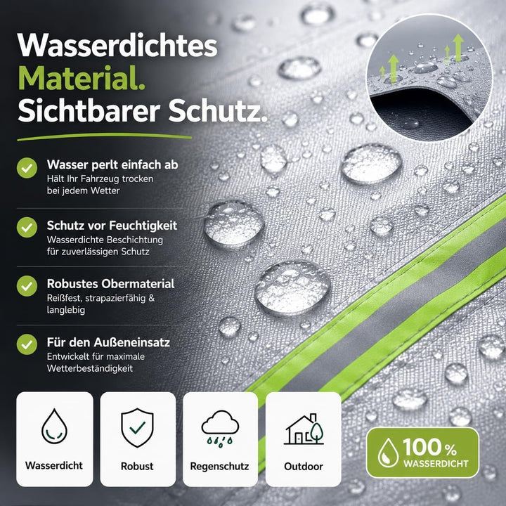 autogadget® 1x Autoschutzhülle Auto Abdeckung Autozubehör - Car Cover - Autoplane Silber Hülle Plane