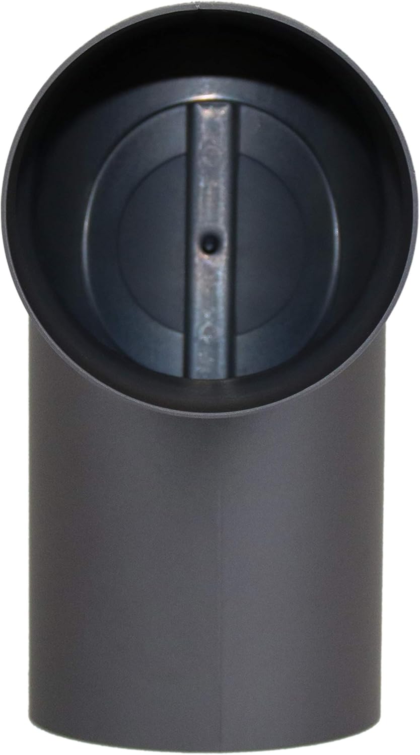 LANZZAS Ofenrohr Bogen 1x 90° Grad (Spitzbogen) mit Tür, im Durchmesser, DN Ø 150 mm, Farbe: gussgra