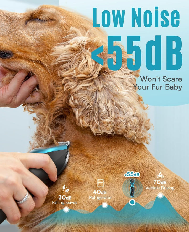 oneisall Leise Hundeschermaschine, Profi Schermaschine Hund Katze, Elektrische Tierhaarschneidemasch