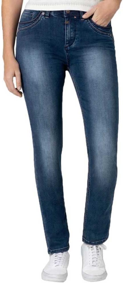 Timezone Damen Tahila Womenshape Slim Jeans 32W / 34L Blau (Bright Blue Wash 3151), 32W / 34L Blau (