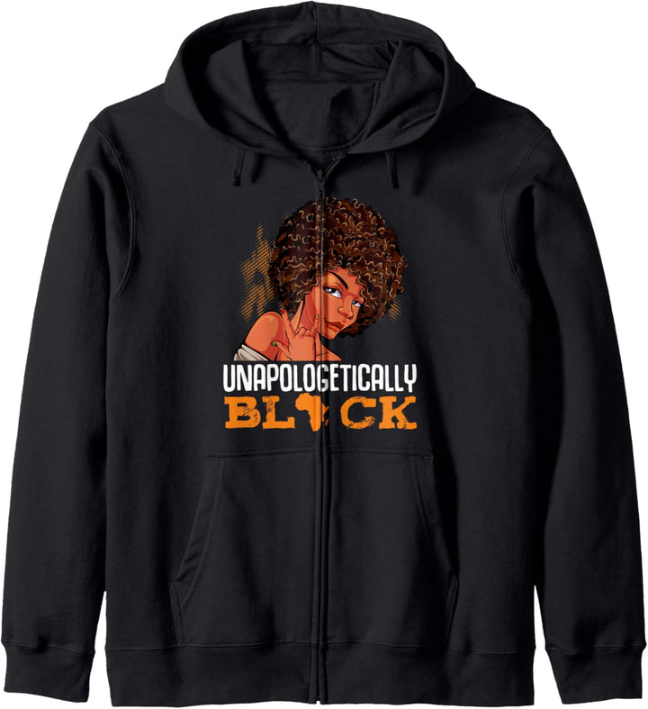 Unapologetically Black Afrikanische Frau Schwarze Geschichte Kapuzenjacke