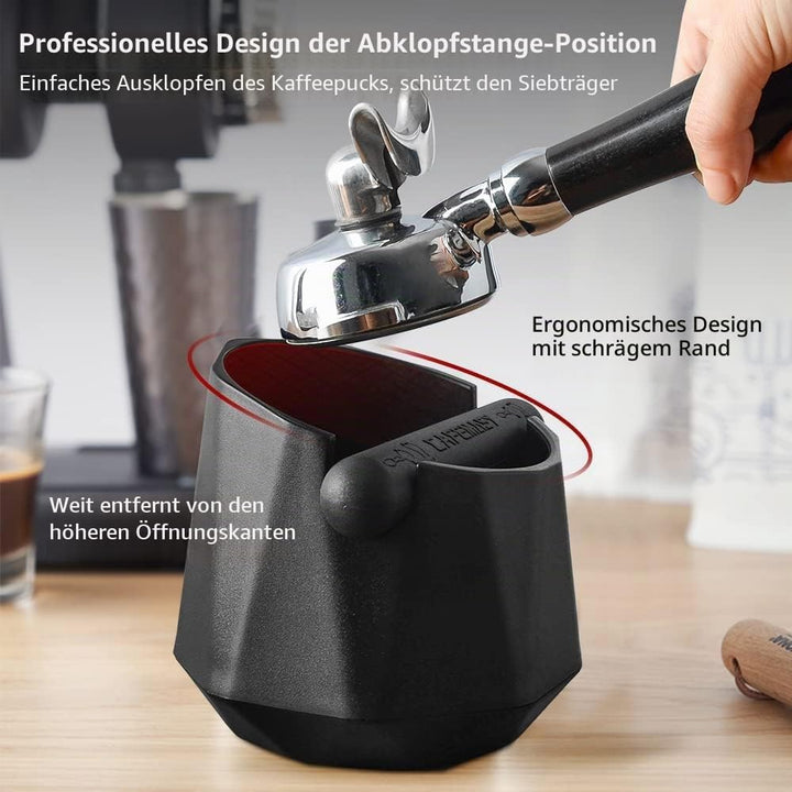 CAFEMASY Abklopfbehälter für Siebträgermaschine Barista Kaffee Zubehör Einzigartiges Design Rautenfö