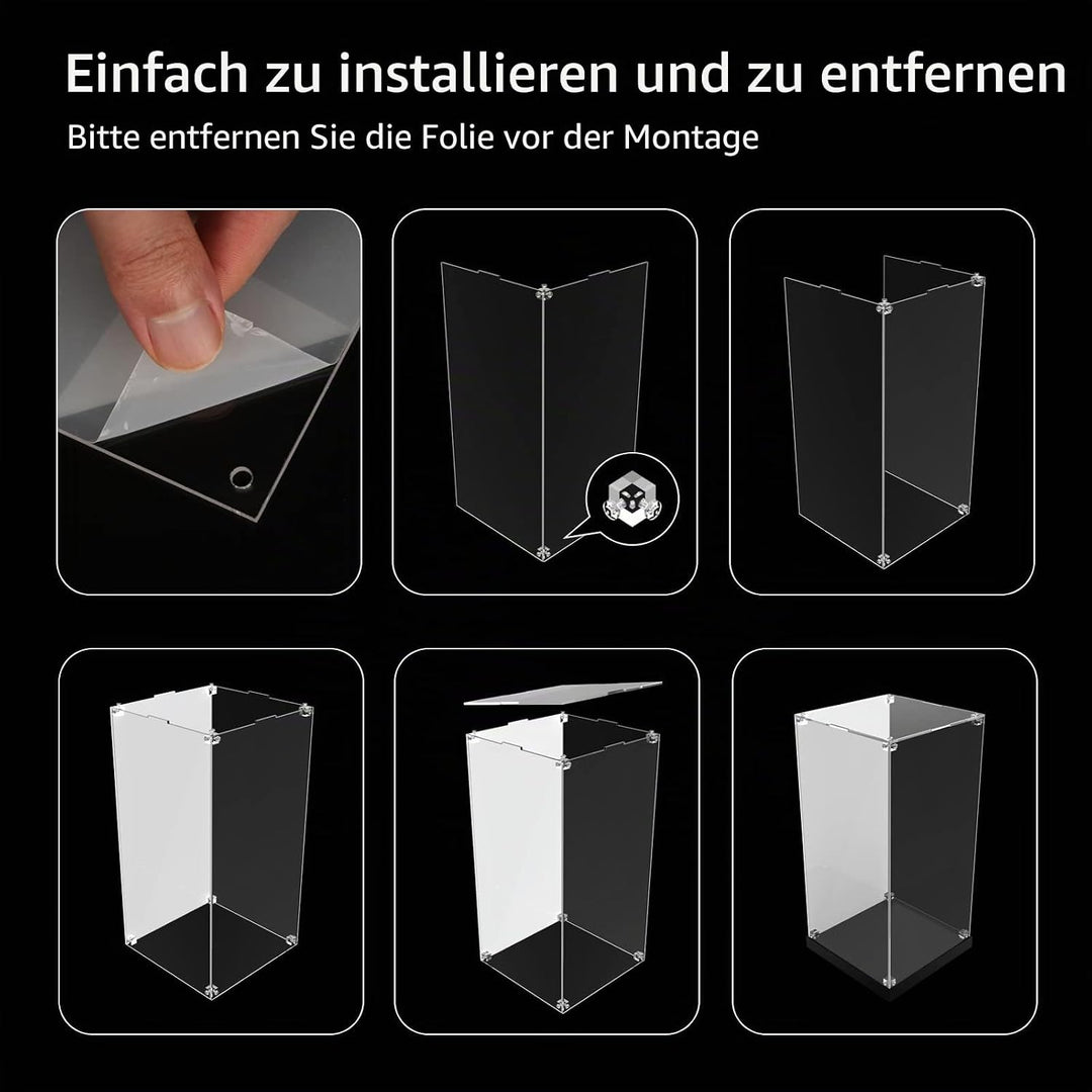 cooldac Acryl Vitrine Box für Lego Darth Vader Helm 75304 Modellset Staubdicht Transparent Klar Disp