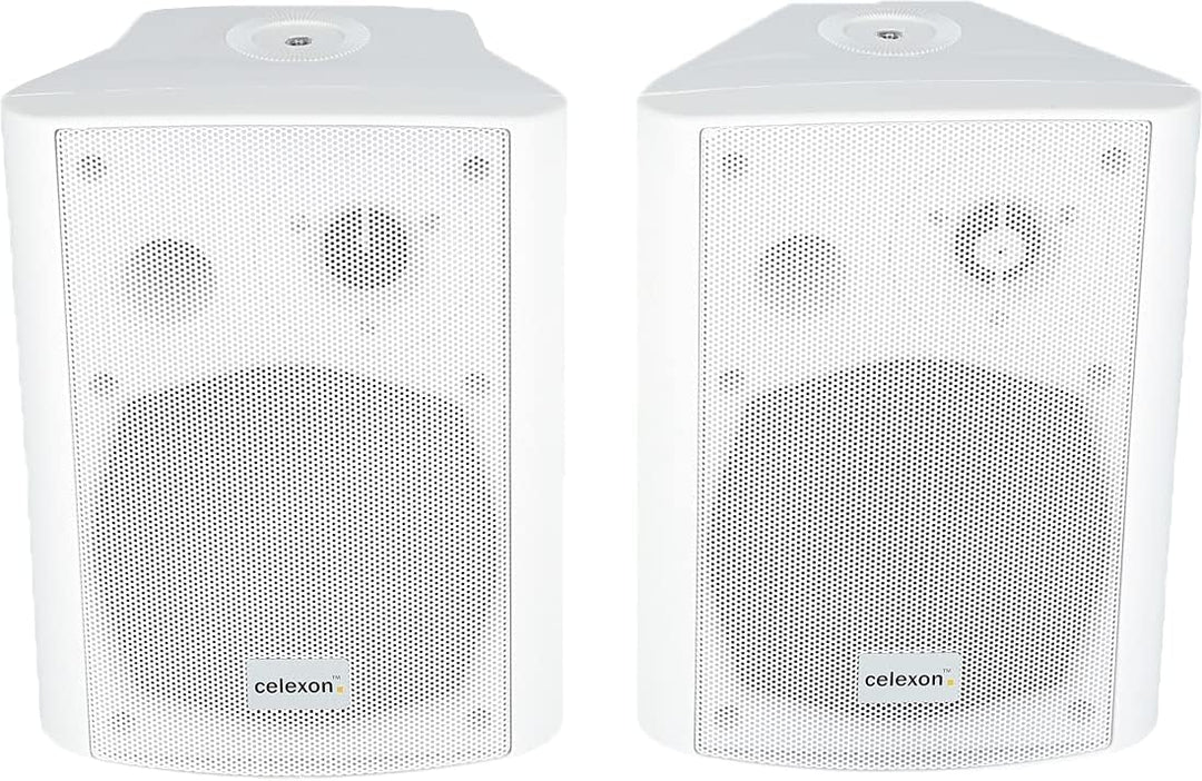 celexon Aktivlautsprecher-Set weiss - 2X 30W - leistungsstarke Audio-Boxen - inkl. Wandhalterung - L