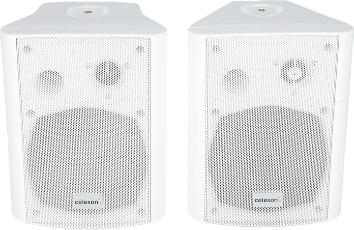 celexon Aktivlautsprecher-Set weiss - 2X 30W - leistungsstarke Audio-Boxen - inkl. Wandhalterung - L