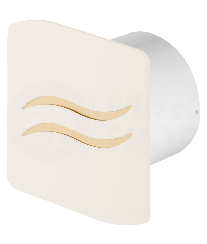 Design Lüfter creme weiss mit Rückstauklappe (MKKPSE100CTR) mit Drehzahlsteuer... CTR - Drehzahlsteu