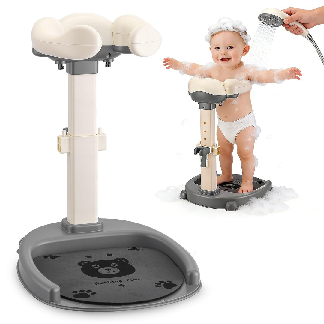Baby Dusche Ständer, 8-fach höhenverstellbare Duschhilfe,Bañera para bebé | BPA-freies Material, 8 H