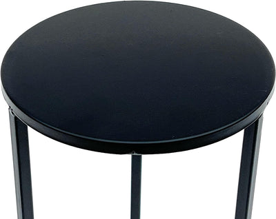 DanDiBo Blumenhocker Metall Schwarz Rund 50-70 cm Blumenständer Beistelltisch 96316 Blumensäule Mode