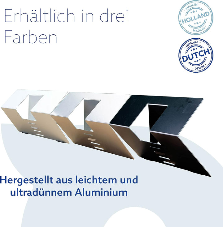 R-Go Tools Supporto Per Laptop R-Go Riser Fissabile, Regolabile, Integrato Con Il Laptop, Alluminio,