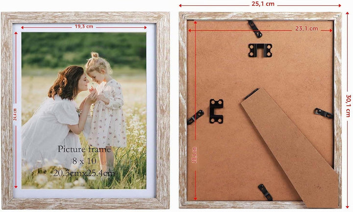 EYMPEU Bilderrahmen 20x25 CM 6er-Set, geeignet für 20x25 Bilder mit Passepartout oder 23x28 ohne Pas