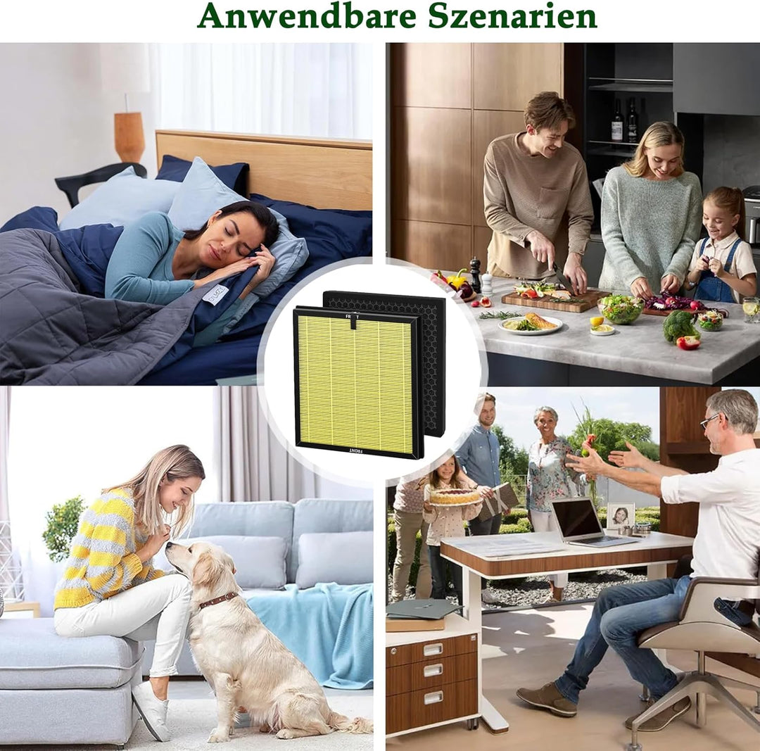 AP303 AP304 Filter Ersatz für Dayette AP303/AP304 Luftreiniger, 3-in-1 H14 True HEPA Hocheffizienter