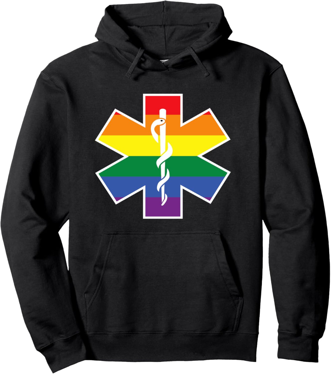 Schwule Sanitäter LGBT Homosexuell Rettungsdienst Regenbogen Pullover Hoodie
