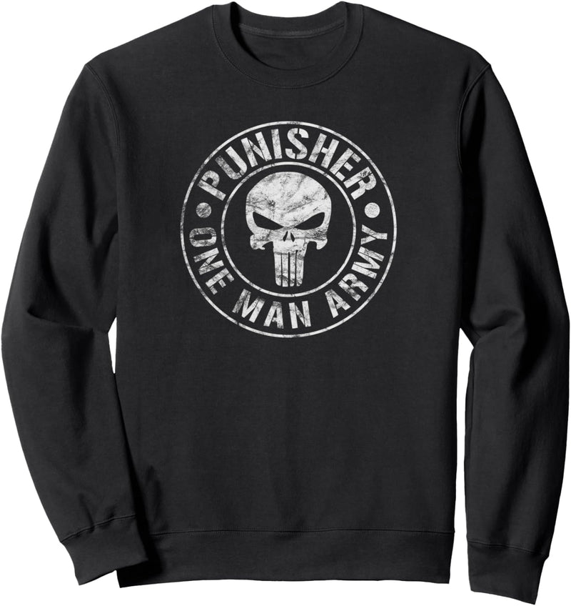 Marvel The Punisher One Man Army White Sweatshirt