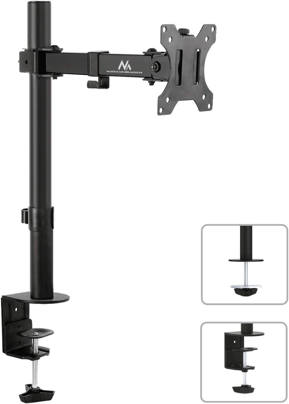 Maclean MC-752 Tischhalterung Monitorarm 360° 13-32" Monitor Halterung LCD LED VESA 75x75 100x100 bi