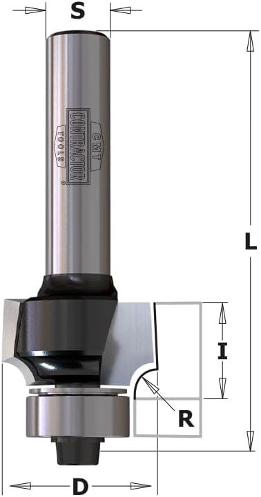 CMT ORANGE TOOLS K938-187 - VIERTELSTABFRÄSER HW Z2 S=8 D=18.7X10.5X53 R3 RE