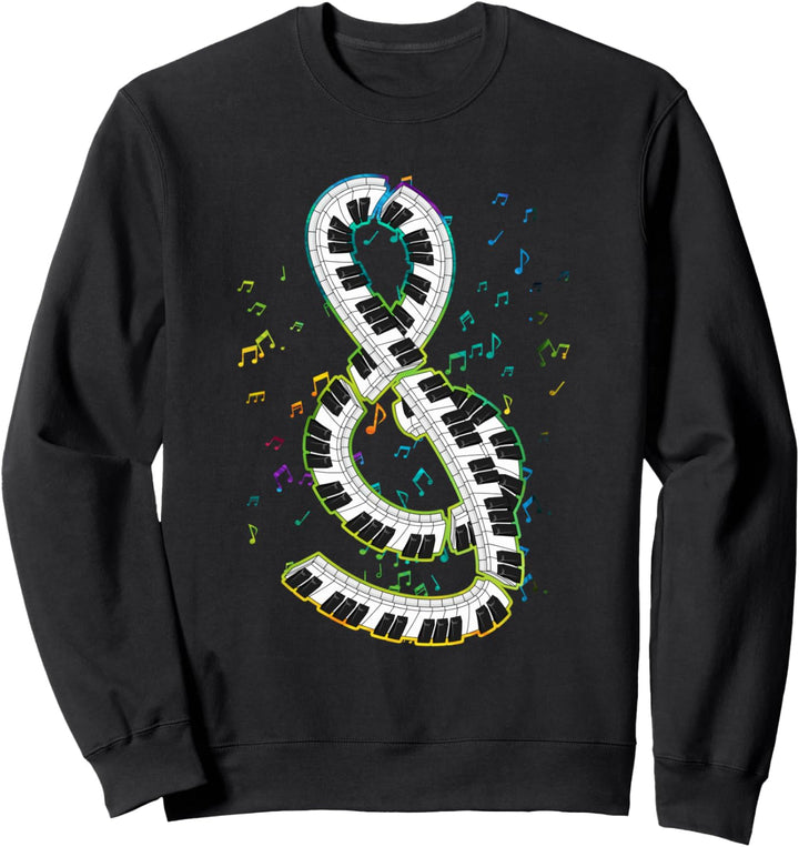 Piano Klassische Musik Pianist Notenschlüssel Klavier Sweatshirt