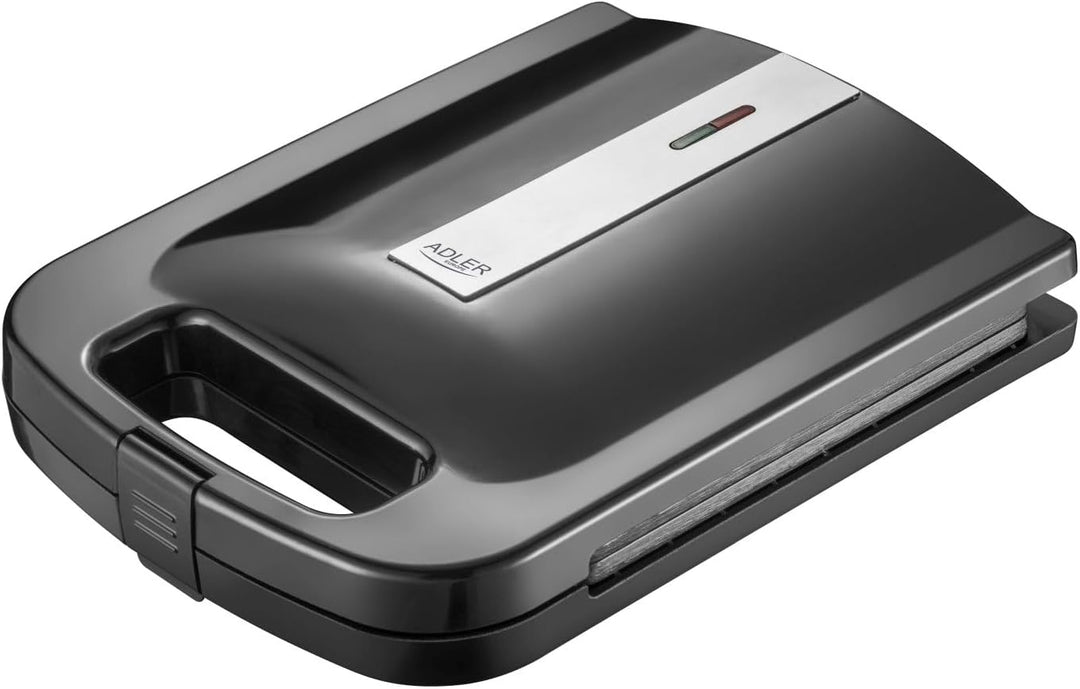 Adler AD 3055 Sandwichmaker XXL, 2000 W, Sandwichtoaster mit feuerfestem Griff, Toaster für 4 Sandwi