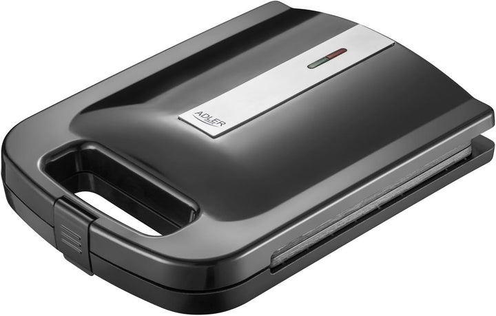 Adler AD 3055 Sandwichmaker XXL, 2000 W, Sandwichtoaster mit feuerfestem Griff, Toaster für 4 Sandwi