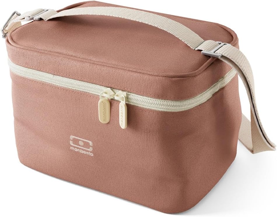 MONBENTO - Kleine Kühltasche für Unterwegs Arctic rosa Moka - Lunch Tasche für Lunchbox, Trinkflasch