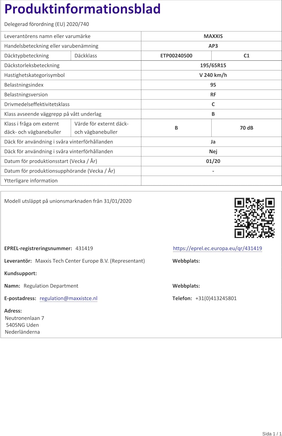 Maxxis Premitra All Season, AP3 Ganzjahresreifen, Allwetterreifen für jede Jahreszeit, mit modernem