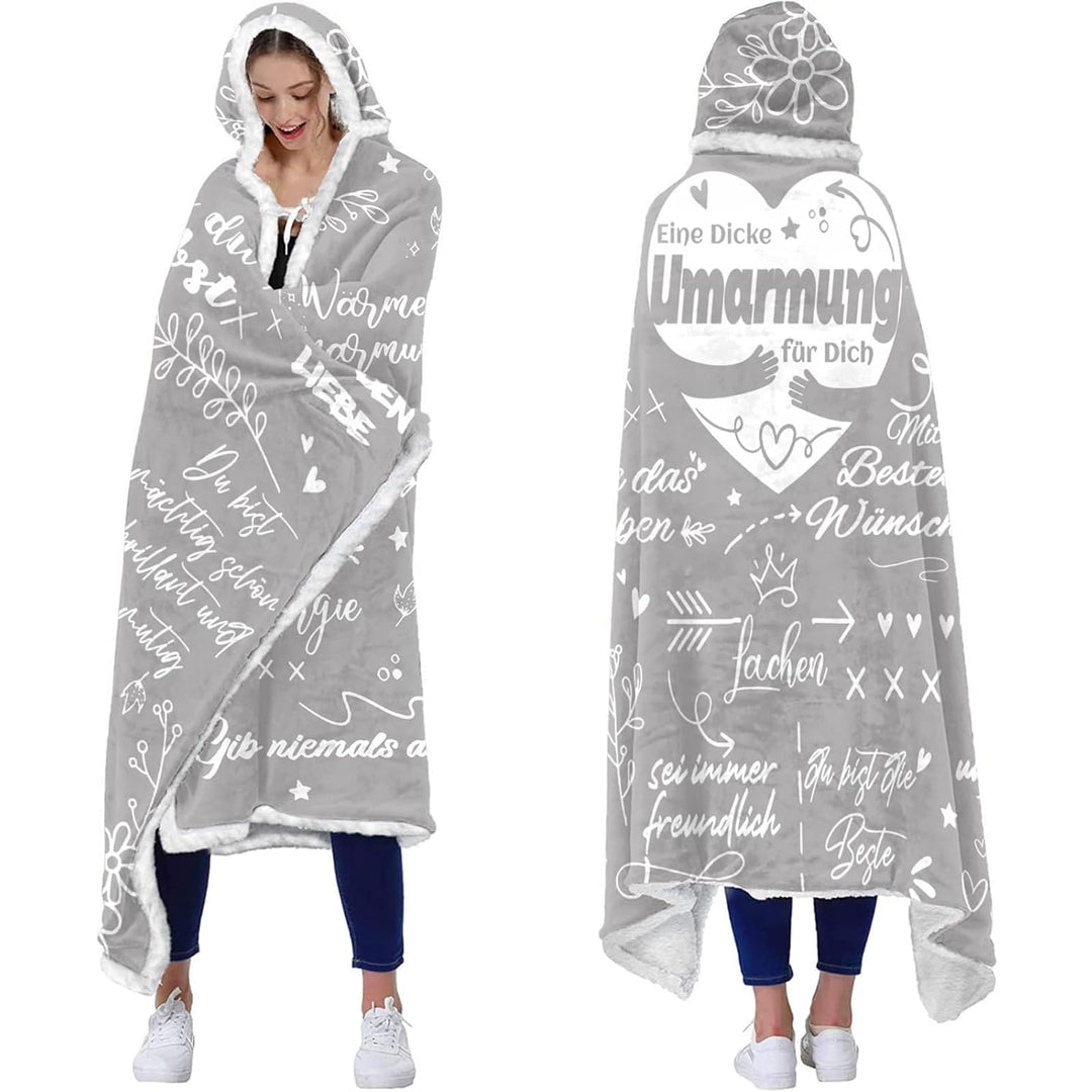 Beste Freundin Geschenke, Eine Dicke Umarmung Decke mit ärmeln - Mutmacher Geschenk für Freundin, Ge