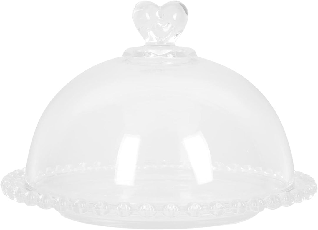Cabilock Kuchenglocke Tortenglocke Kuchenständer Tortenplatte Glasglocke Fliegenhaube Tortenhaube Gl