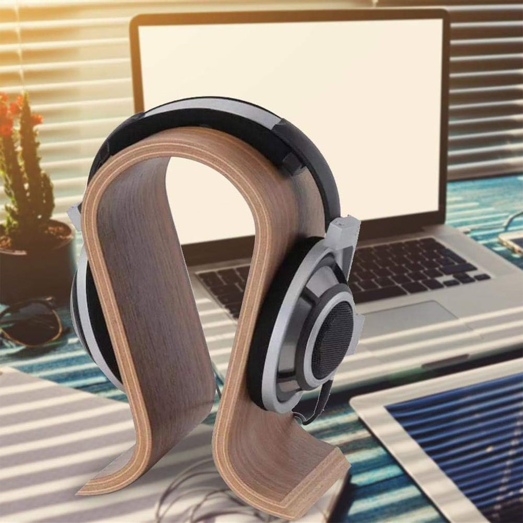 Kopfhörerhalter aus Holz, U Förmiger Kopfhörerständer, Universal Headset Halterung, Gaming Headset S