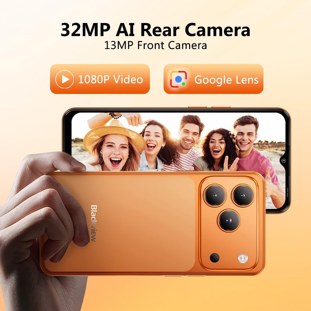 Blackview Wave 7C Handy Ohne Vertrag, Android 16 Smartphone, 16GB+64GB/1TB TF, 6.56" Gemini AI Smart