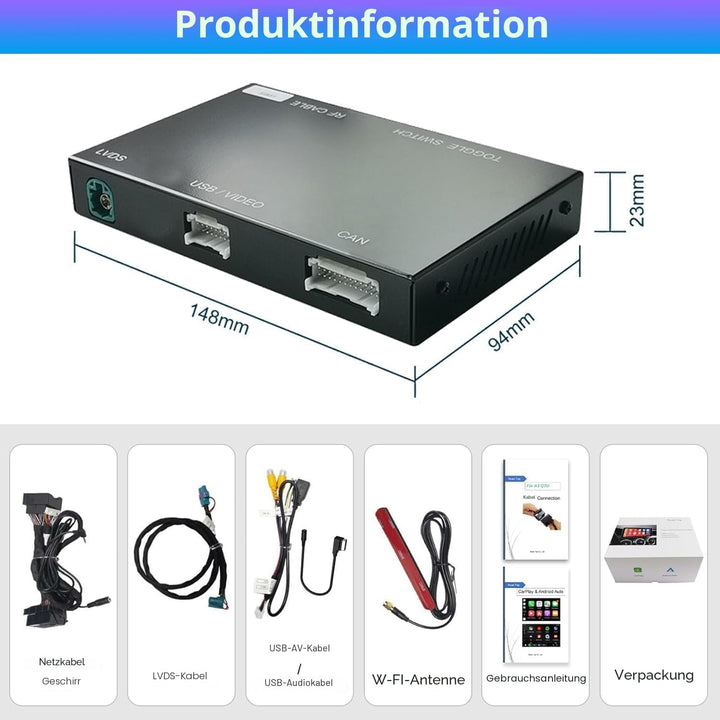 Road Top Wireless Carplay Android Auto für Mercedes Benz NTG5.0 C Klasse W205 GLC Klasse C350E, GLC2