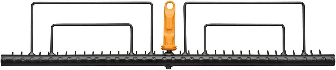 Fiskars OneClick Gather Rake, Schwarz/Orange Rasenrechen, Rasenrechen