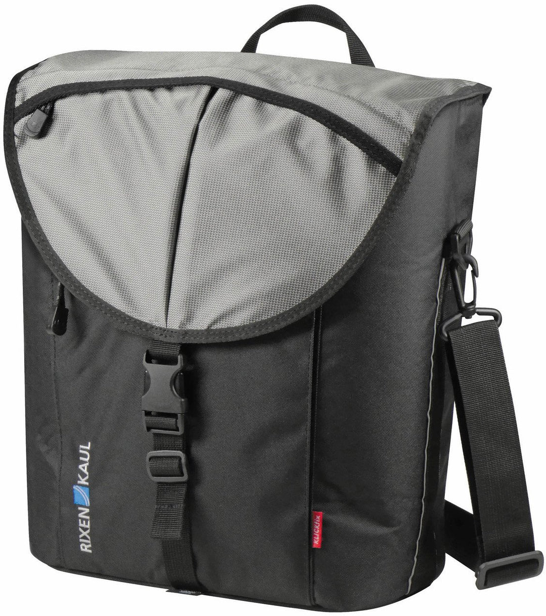KLICKFix Gepäckträgertasche Cita Vario, Schwarz/Silber, 16 x 30 x 35 cm, 20 Liter