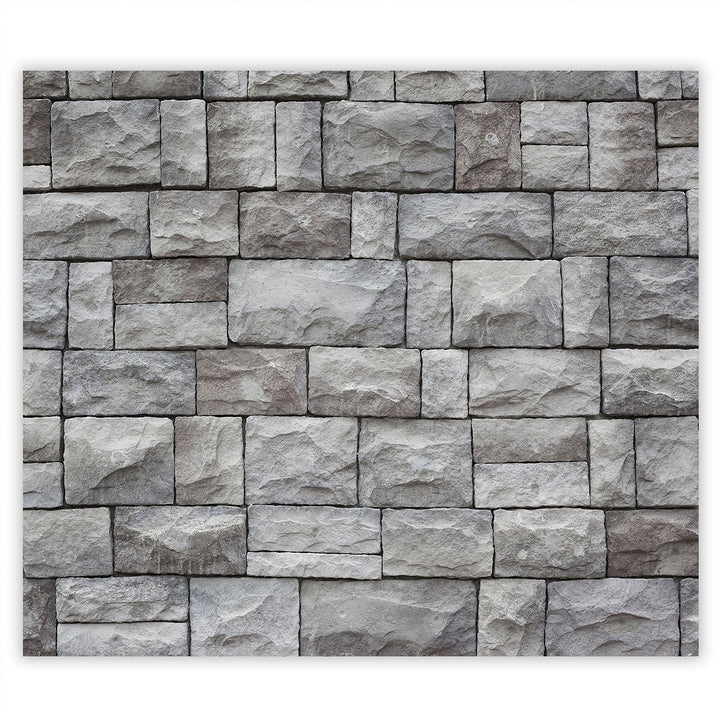 SmartDecoration Herdabdeckplatte Ceranfeldabdeckung aus Glas 60x52 cm Einteilig Motiv "Stein" Grau (