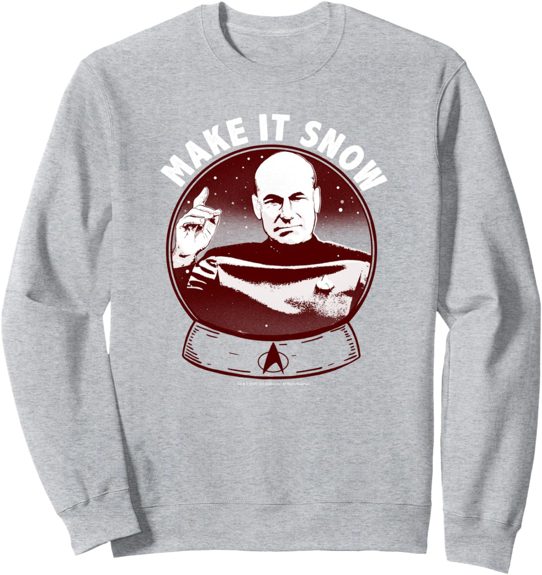 Star Trek: The Next Generation Captain Picard Make It Snow Sweatshirt