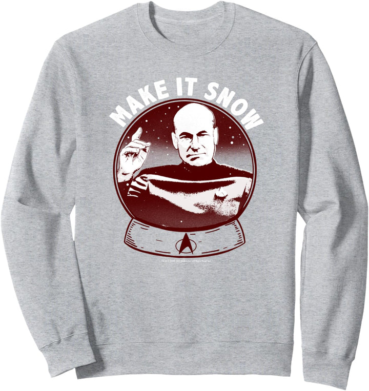 Star Trek: The Next Generation Captain Picard Make It Snow Sweatshirt
