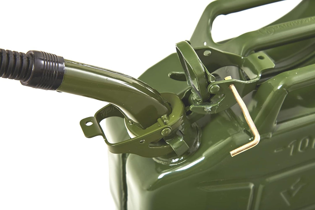 BW® Ausgiesser flexibel für Metall Benzinkanister 5/10 / 20 Liter – 25cm Flex Spout inkl. Halterung